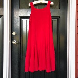 Abaca textured coral/red dress, size S